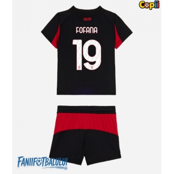 AC Milan Youssouf Fofana #19 Echipament de Fotbal Replică 2025-26 Copii Acasa (+ Șorturi)